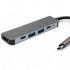 USB-хаб Vinga Type-C to 4K HDMI+USB3.0+2*PD aluminium (VCPHTC5AL)