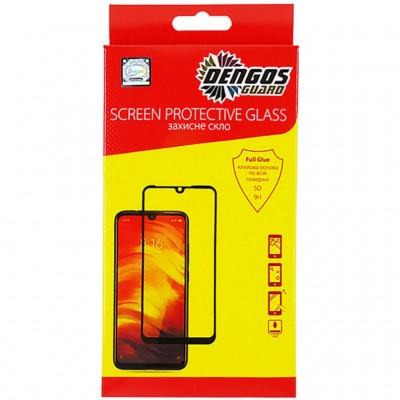 Скло захисне  DENGOS Full Glue OPPO A73, black frame (TGFG-156)