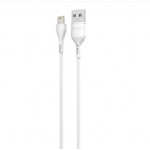 Кабель USB 1.0m  Grand-X USB - Lightning, Cu, 2.1А, White (PL01W)