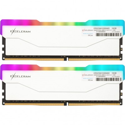 Пам'ять DDR4 16GB (2x8GB) 3600 MHz RGB X2 Series White eXceleram (ERX2W416369AD)