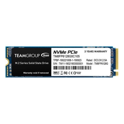 SSD 128GB Team MP33 M.2 2280 PCIe 3.0 x4 3D TLC (TM8FP6128G0C101) NVMe МБ/с:	1500/ 500