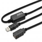 Кабель USB 2.0 (AM/AF) DIGITUS 3.0м (удлинитель) White/Белый, bulk AK300200030E