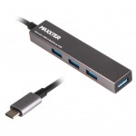 USB-хаб Maxxter HU3С-4P-02