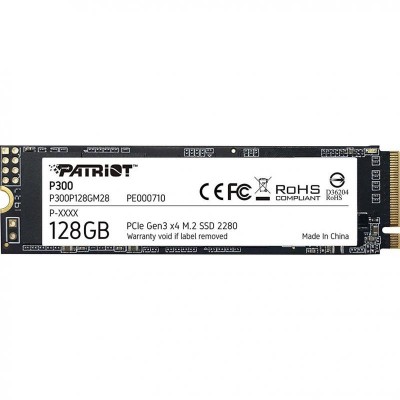 SSD 128GB Patriot P300 M.2 2280 PCIe NVMe 3.0 x4 TLC (P300P128GM28) 1600/600