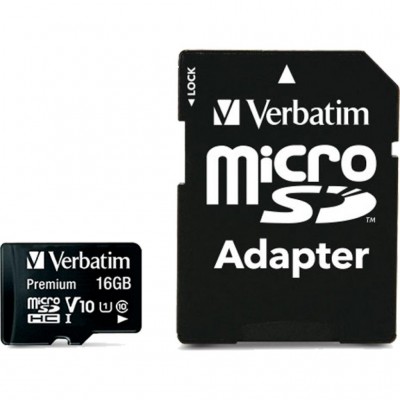 Карта пам'яті 16GB microSDHC class 10 Verbatim (MDAVR-10/G)