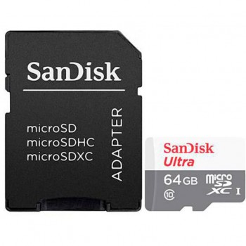 Карта пам'яті 64GB microSD class 10 Ultra Light SANDISK (SDSQUNR-064G-GN3MA)