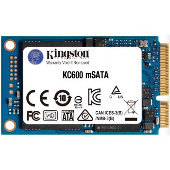 SSD 512GB Kingston KC600 mSATA SATAIII 3D TLC (SKC600MS/512G)