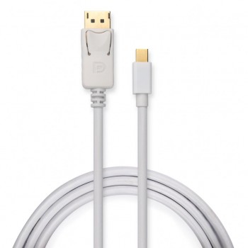 Кабель Mini Display Port to Display Port 1.8m 4K white Vinga (VCPMDPDP1.8WH)