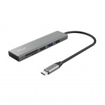USB-хаб Trust HALYX FAST 3USB+CARD READER USB-C ALUMINIUM (24191_TRUST)