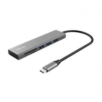 USB-хаб Trust HALYX FAST 3USB+CARD READER USB-C ALUMINIUM (24191_TRUST)