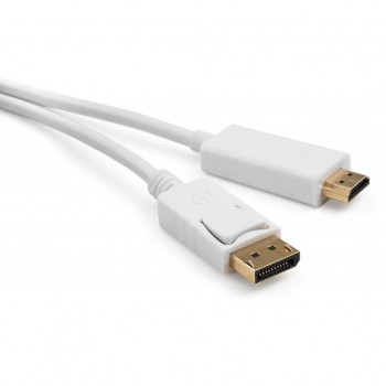 Кабель DisplayPort to HDMI 1.8m Vinga (VCPDPHDMI1.8WH)