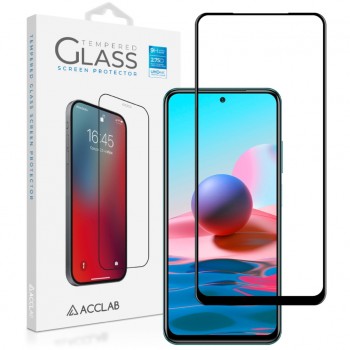 Захисне скло ACCLAB Full Glue для Xiaomi Redmi Note 10 Black (1283126511295)