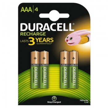Аккумулятор AAA Duracell Recharge DC2400 Ni-MH AAA/HR03 750 mAh BL 4шт
