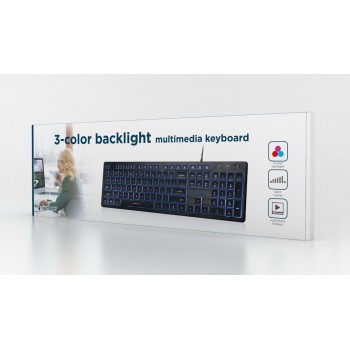 Клавіатура Gembird KB-UML3-01-UA Black USB UKR