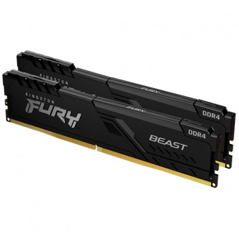 Пам'ять DDR4 16GB (2x8GB) 3200 MHz Fury Beast Black HyperX (Kingston Fury) KF432C16BBK2/16