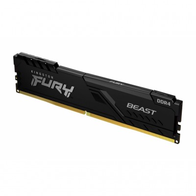 Пам'ять DDR4 8GB 3200 MHz Fury Beast Black HyperX (Kingston Fury) KF432C16BB/8 CL16 	1,35  Радіатор