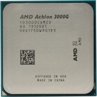 Процесор Athlon ™ 3000G (YD3000C6M2OFB) AM4, 2 ядра, 4 потоки, 3.5 GHz, TDP - 35W, 14nm, L1: 192KB, L2: 1MB, L3: 4MB, Radeon Vega 3, Zen, Tray