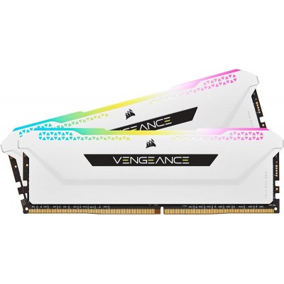 Пам'ять DDR4 2x8GB/3600 Corsair Vengeance RGB Pro SL White (CMH16GX4M2D3600C18W)