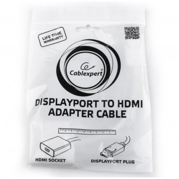 Переходник DisplayPort - HDMI Cablexpert (A-DPM-HDMIF-002-W) 0.1м