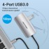 USB-хаб Vention  USB3.1 Type-C --> USB 3.0x4/PD 100W Hub 5-in-1 (TNBHB)