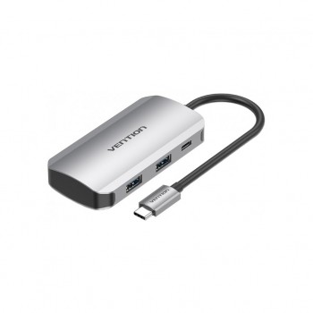 USB-хаб Vention  USB3.1 Type-C --> USB 3.0x4/PD 100W Hub 5-in-1 (TNBHB)