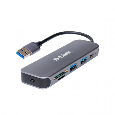 USB-хаб D-Link DUB-1325 2xUSB3.0, 1xUSB TypeC, 1xSD, 1x-microSD, (DUB-1325)