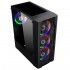 Корпус 1stPlayer D4-4R1-BK Color LED Black Комплект 4-вентилятори, скло кришка