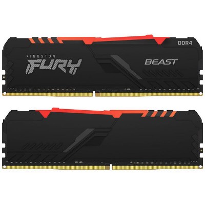 Пам'ять DDR4 2x16GB/3600 Kingston Fury Beast Black (KF436C18BBAK2/32)