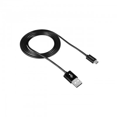 Кабель USB Micro Canyon USB - MicroUSB 1м, Black (CNE-USBM1B)