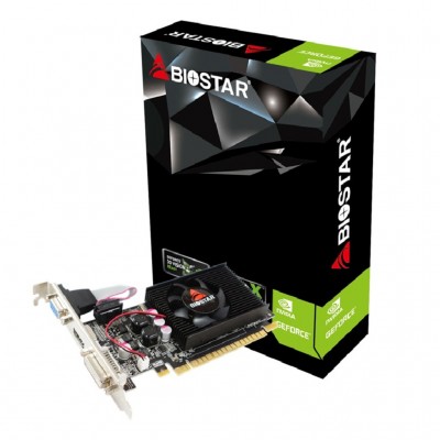 Відеокарта GeForce GT610 2048Mb BIOSTAR VN6103THX6 PCI-Express x16 2.0, 2 ГБ, GDDR3, 64 Bit, Base - 700 MHz, 1 x HDMI, 1 x VGA, 1 x DVI,