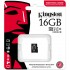 Карта пам'яті 16GB microSDHC class 10 UHS-I V30 A1 Kingston (SDCIT2/16GBSP)