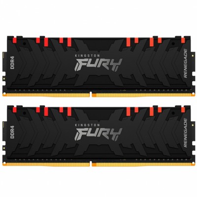 Пам'ять DDR4 16GB (2x8GB) 4000 MHz Renegade RGB Black Kingston Fury (ex.HyperX) KF440C19RBAK2/16