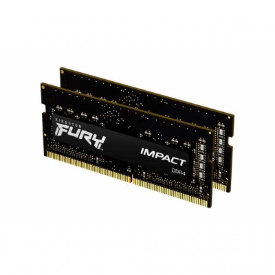 Пам'ять для ноутбука SoDIMM DDR4 64GB (2x32GB) 3200 MHz Fury Impact Kingston Fury (ex.HyperX) KF432S20IBK2/64