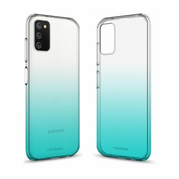 Чохол Samsung A03s Gradient (Clear TPU) Azure (MCG-SA03SAZ) MakeFuture