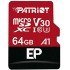 Карта пам`ятi MicroSDXC 64GB UHS-I/U3 Class 10 Patriot EP A1 R100/W80MB/s + SD-adapter (PEF64GEP31MCX)