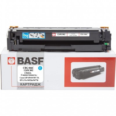 Картридж Canon 046, LBP-650, HP LJ Pro M452dn аналог 1249C0 (BASF-KT-CRG046C-U) BASF