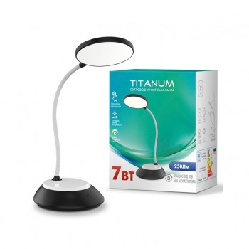Настільна лампа TITANUM LED DC3 7W 3000-6500K USB чорна (TLTF-022B)