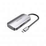 USB-хаб Vention USB3.1 Type-C --> USB 3.0x3/SD/TF/PD 100W Hub 6-in (TNHHB)