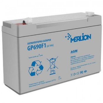 Батарея для БЖД Merlion 6V 9AH (GP690F1/06002) AGM