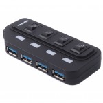 USB-хаб Maxxter 4 x USB 2.0 Type-A 1m cable + 5V1A adapter (HU2A-4P-AC-02)