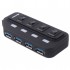 USB-хаб Maxxter 4 x USB 2.0 Type-A 1m cable + 5V1A adapter (HU2A-4P-AC-02)