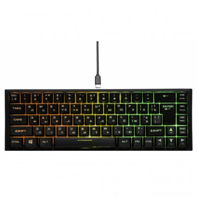 Клавіатура бездротова 2E Gaming KG360UBK RGB Ukr (2E-KG360UBK) Black USB