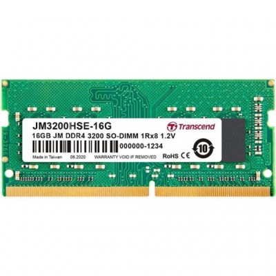 Пам'ять для ноутбука SoDIMM DDR4 16GB 3200 MHz Transcend JM3200HSE-16G