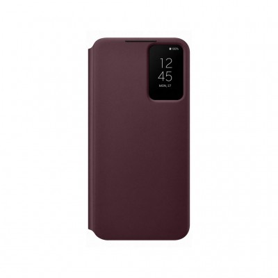 Чохол Smart Clear View Cover Galaxy S22 Plus Burgundy (EF-ZS906CEEGRU) Samsung