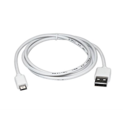 Кабель USB 2.0 AM to Micro 5P 1.0m REAL-EL Pro (EL123500024) білий