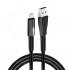 Кабель ColorWay USB 2.0 AM to Type-C 1.0m zinc alloy + led black (CW-CBUC035-BK)