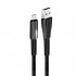 Кабель ColorWay USB 2.0 AM to Type-C 1.0m zinc alloy + led black (CW-CBUC035-BK)