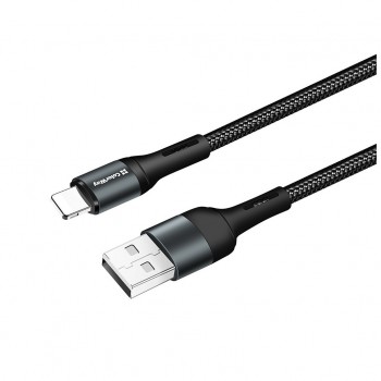 Кабель USB 2.0 AM to Lightning 1.0m nylon black ColorWay (CW-CBUL045-BK)