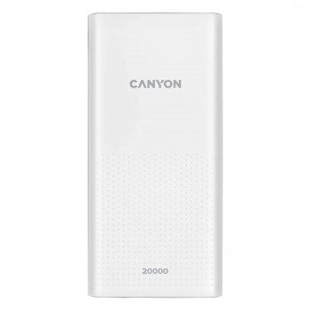 УМБ 20000 mAh Canyon, Input 5V/2A, Output 5V/2.1A(Max), White (CNE-CPB2001W)