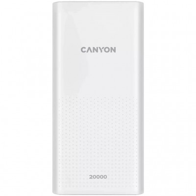 УМБ 20000 mAh Canyon, Input 5V/2A, Output 5V/2.1A(Max), White (CNE-CPB2001W)